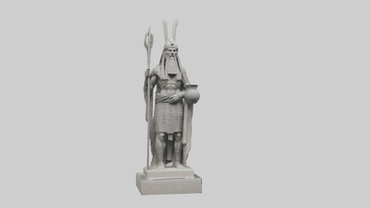 Enki statue model VR / AR / low-poly
