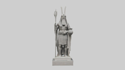 Enki statue model VR / AR / low-poly