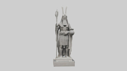 Enki statue model VR / AR / low-poly