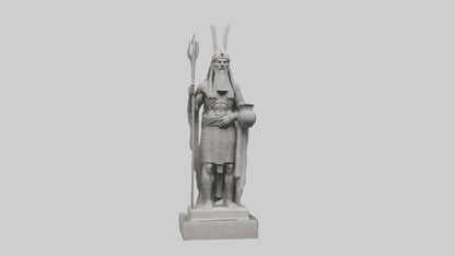 Enki statue model VR / AR / low-poly