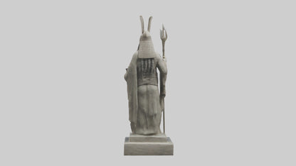 Enki statue model VR / AR / low-poly