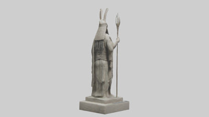 Enki statue model VR / AR / low-poly