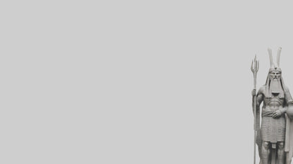 Enki statue model VR / AR / low-poly