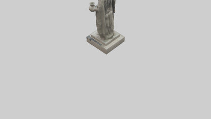 Enki statue model VR / AR / low-poly