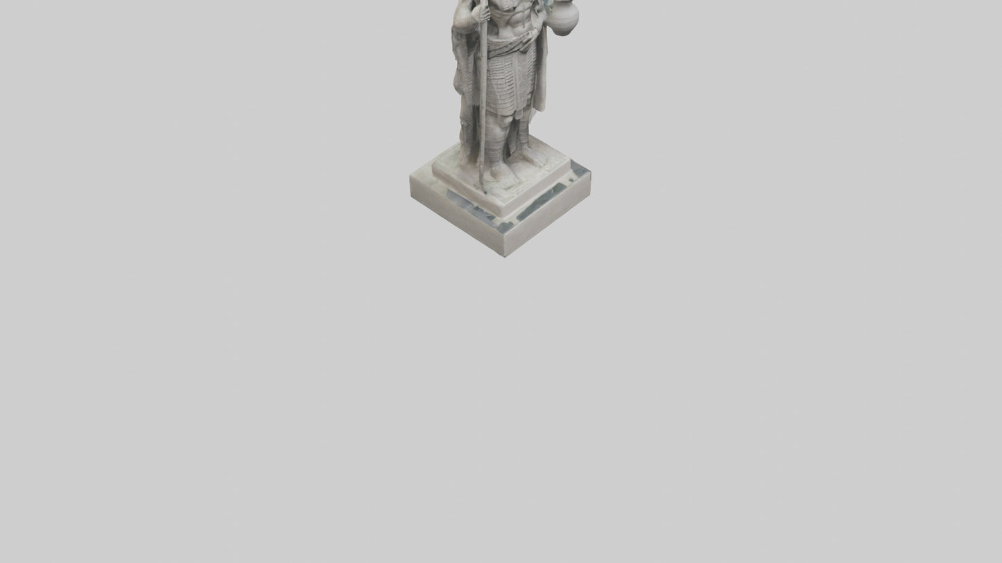 Enki statue model VR / AR / low-poly