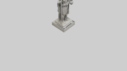 Enki statue model VR / AR / low-poly