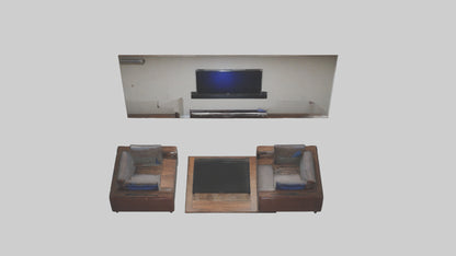 3D model Entertainment Room VR / AR / low-poly