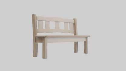 Entryway bench model VR / AR / low-poly