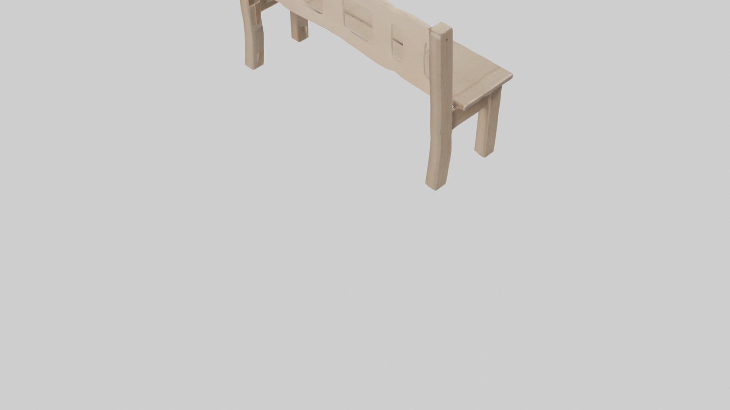 Entryway bench model VR / AR / low-poly