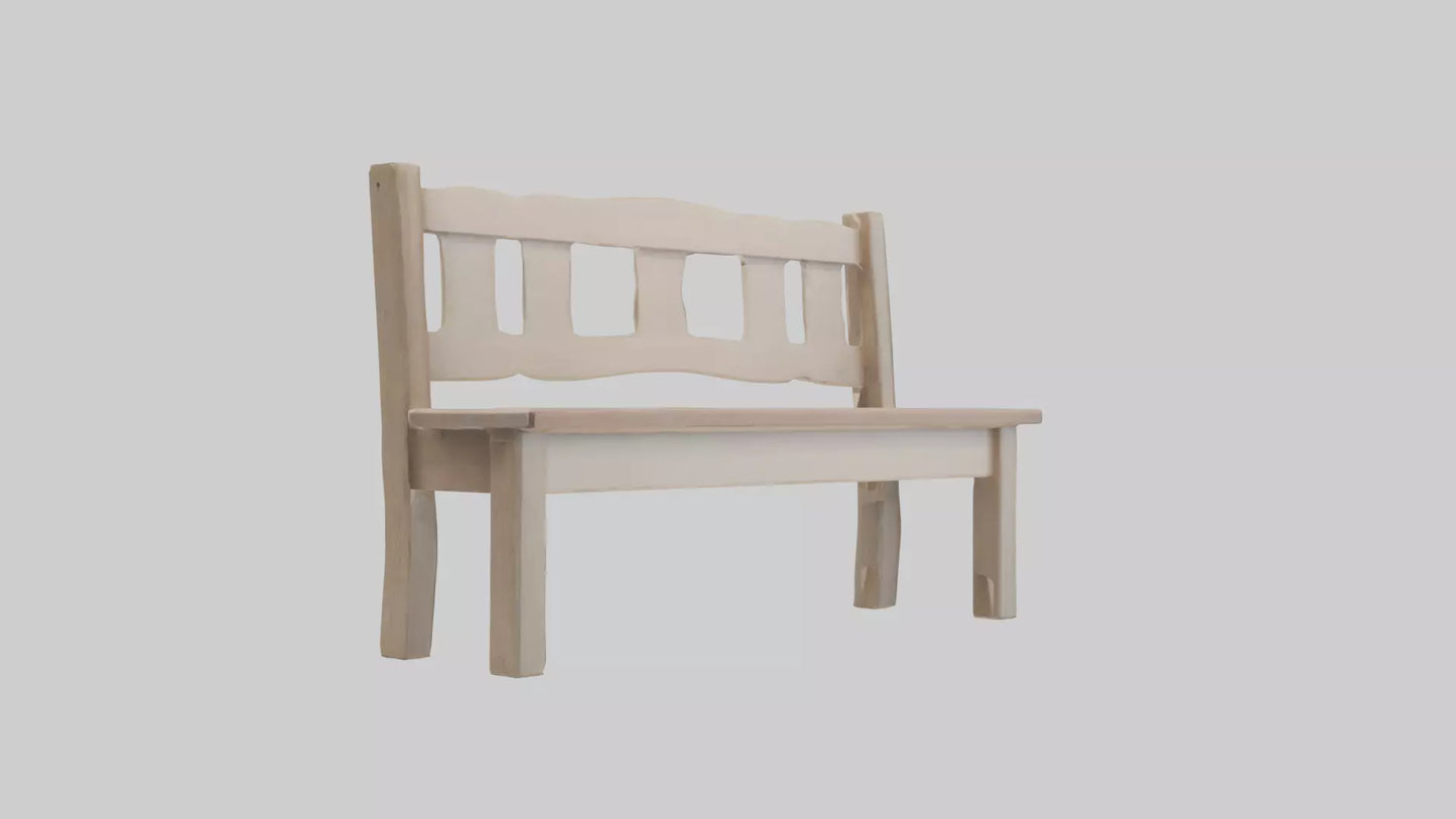Entryway bench model VR / AR / low-poly