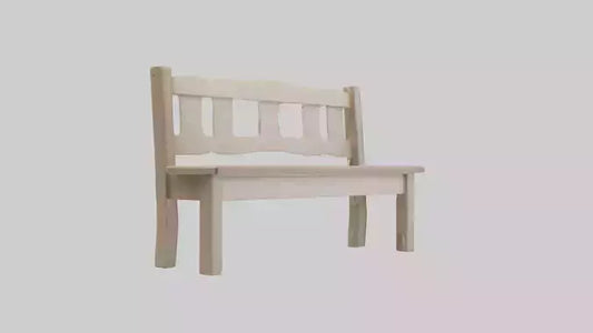 Entryway bench model VR / AR / low-poly