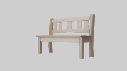 Entryway bench model VR / AR / low-poly