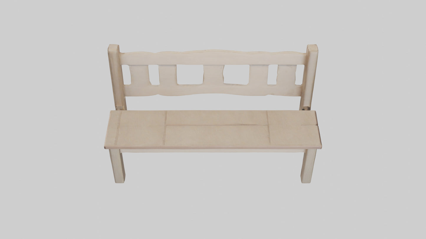 Entryway bench model VR / AR / low-poly