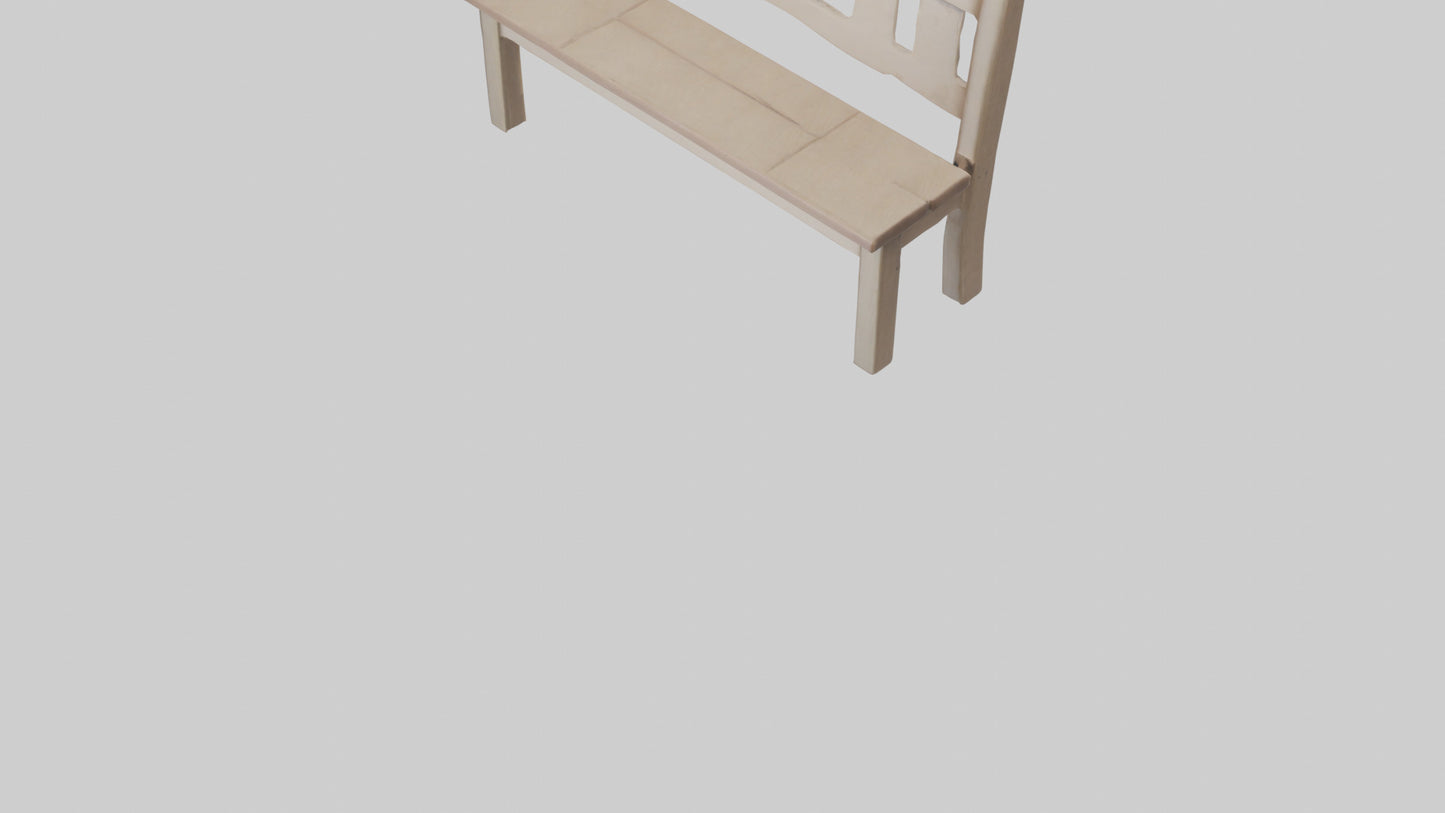 Entryway bench model VR / AR / low-poly