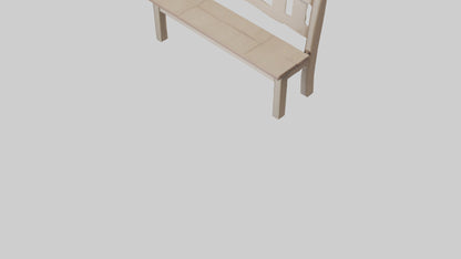 Entryway bench model VR / AR / low-poly