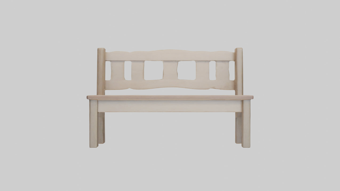 Entryway bench model VR / AR / low-poly