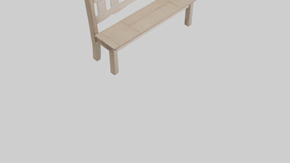 Entryway bench model VR / AR / low-poly