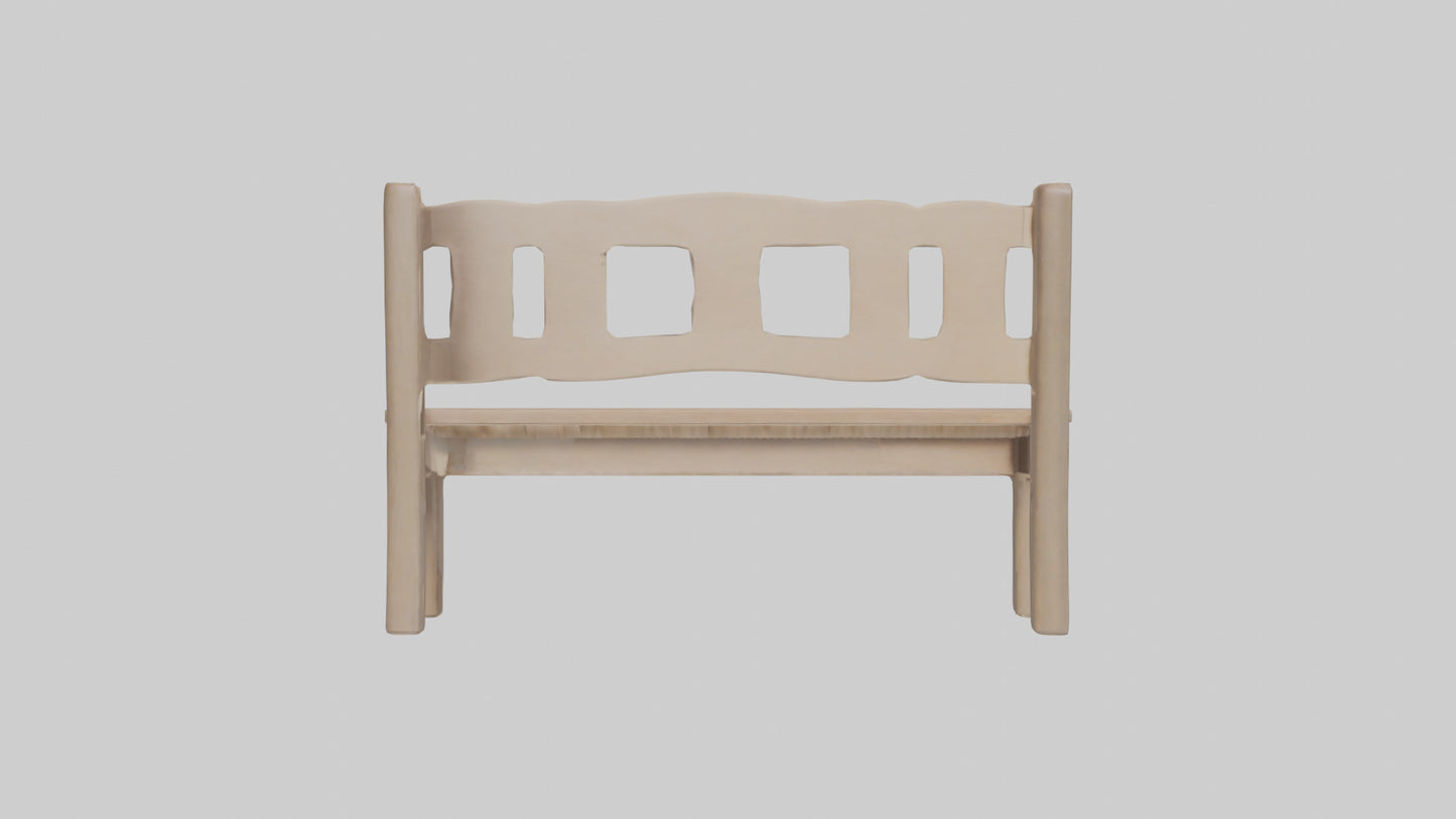 Entryway bench model VR / AR / low-poly
