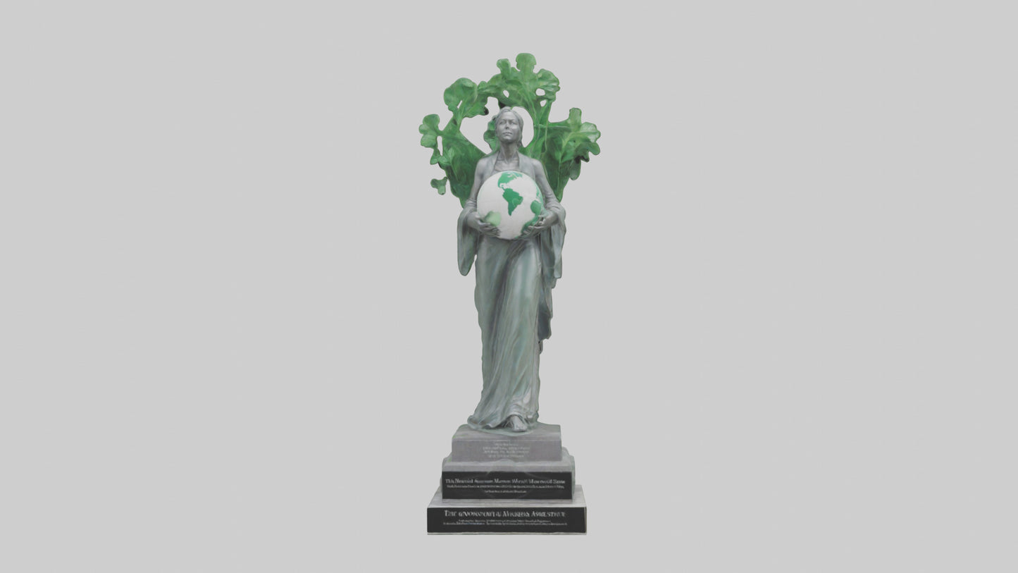 3D model Environmental Awareness Memorial Statue model VR / AR / low-poly