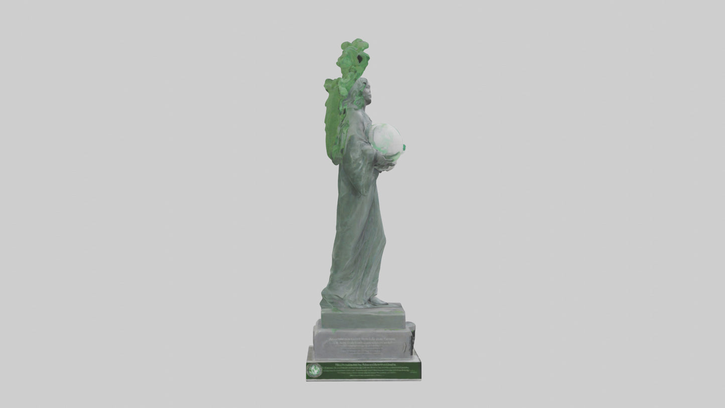 3D model Environmental Awareness Memorial Statue model VR / AR / low-poly