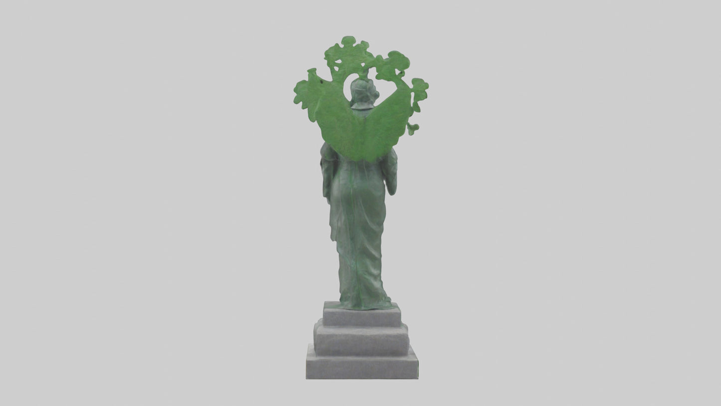 3D model Environmental Awareness Memorial Statue model VR / AR / low-poly