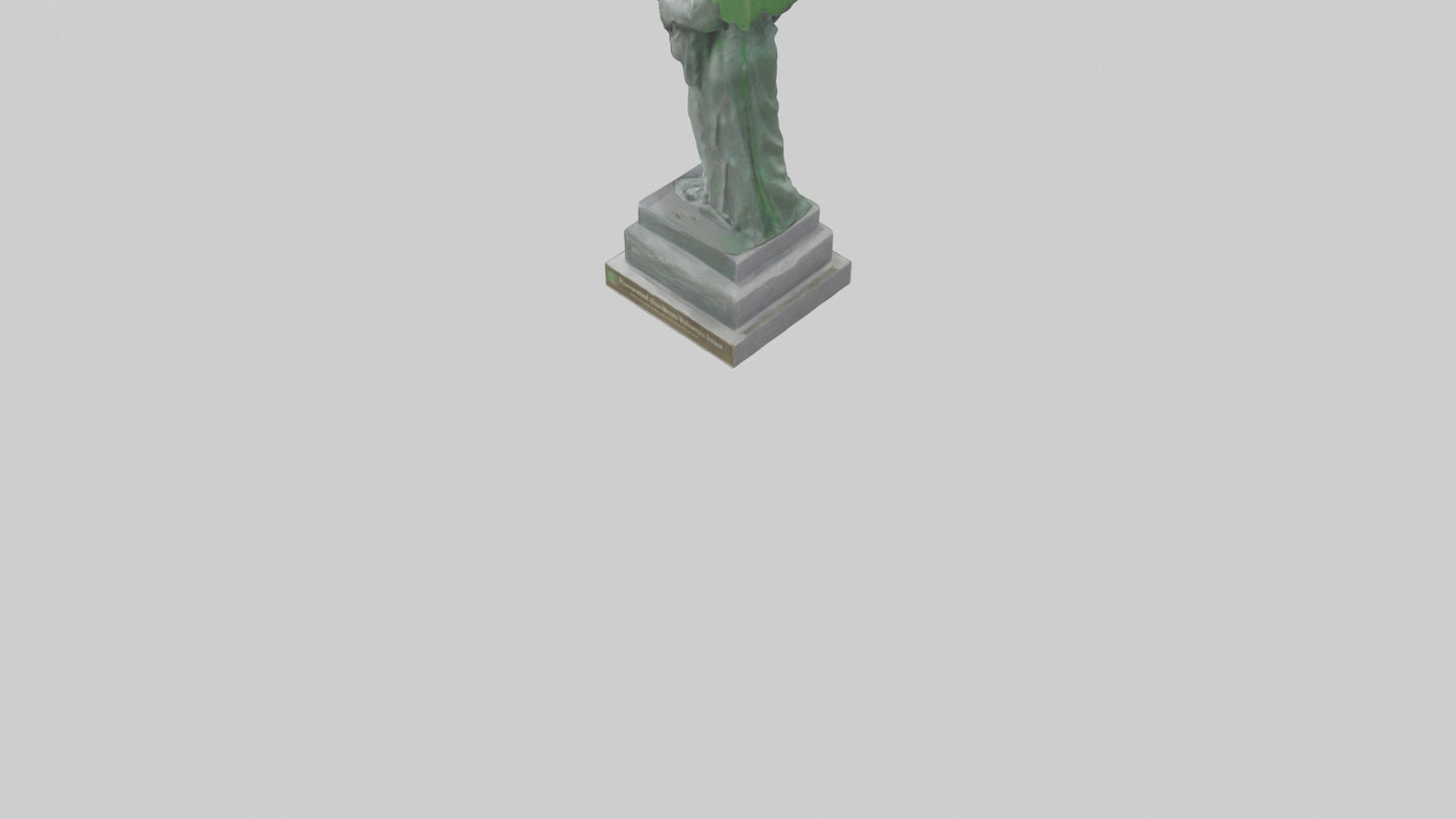 3D model Environmental Awareness Memorial Statue model VR / AR / low-poly
