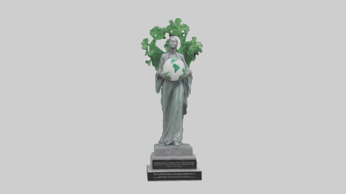 3D model Environmental Awareness Memorial Statue model VR / AR / low-poly