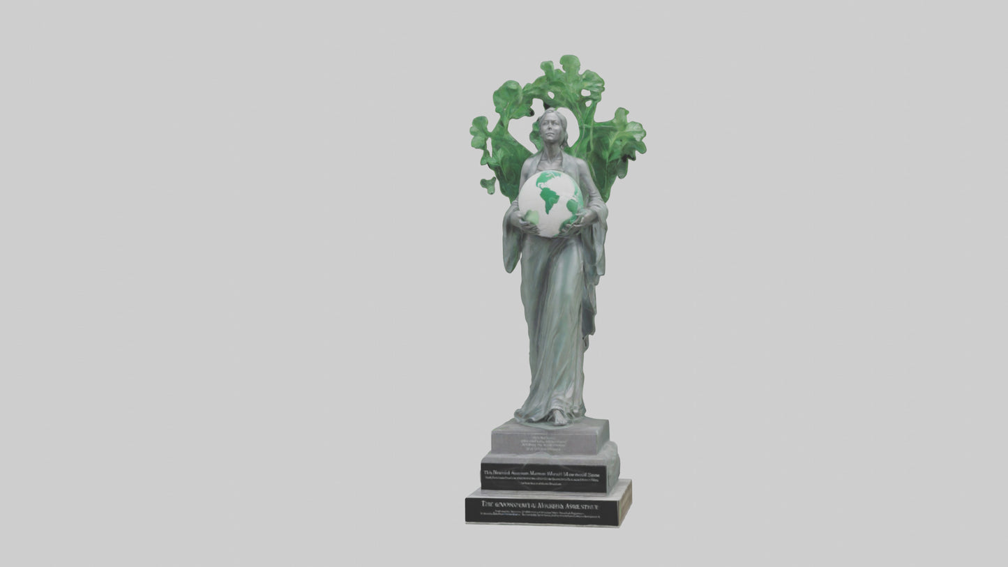 3D model Environmental Awareness Memorial Statue model VR / AR / low-poly
