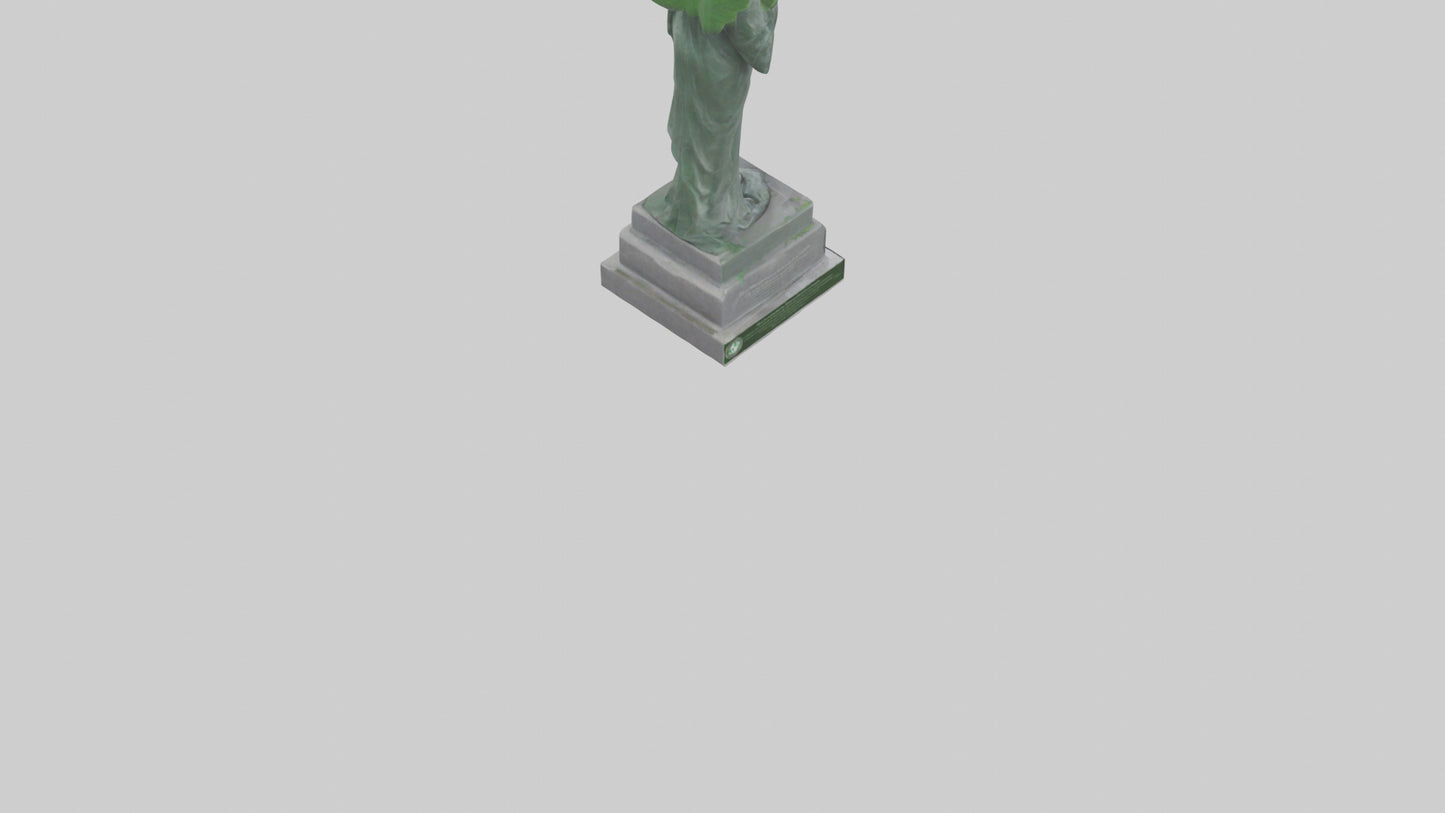 3D model Environmental Awareness Memorial Statue model VR / AR / low-poly
