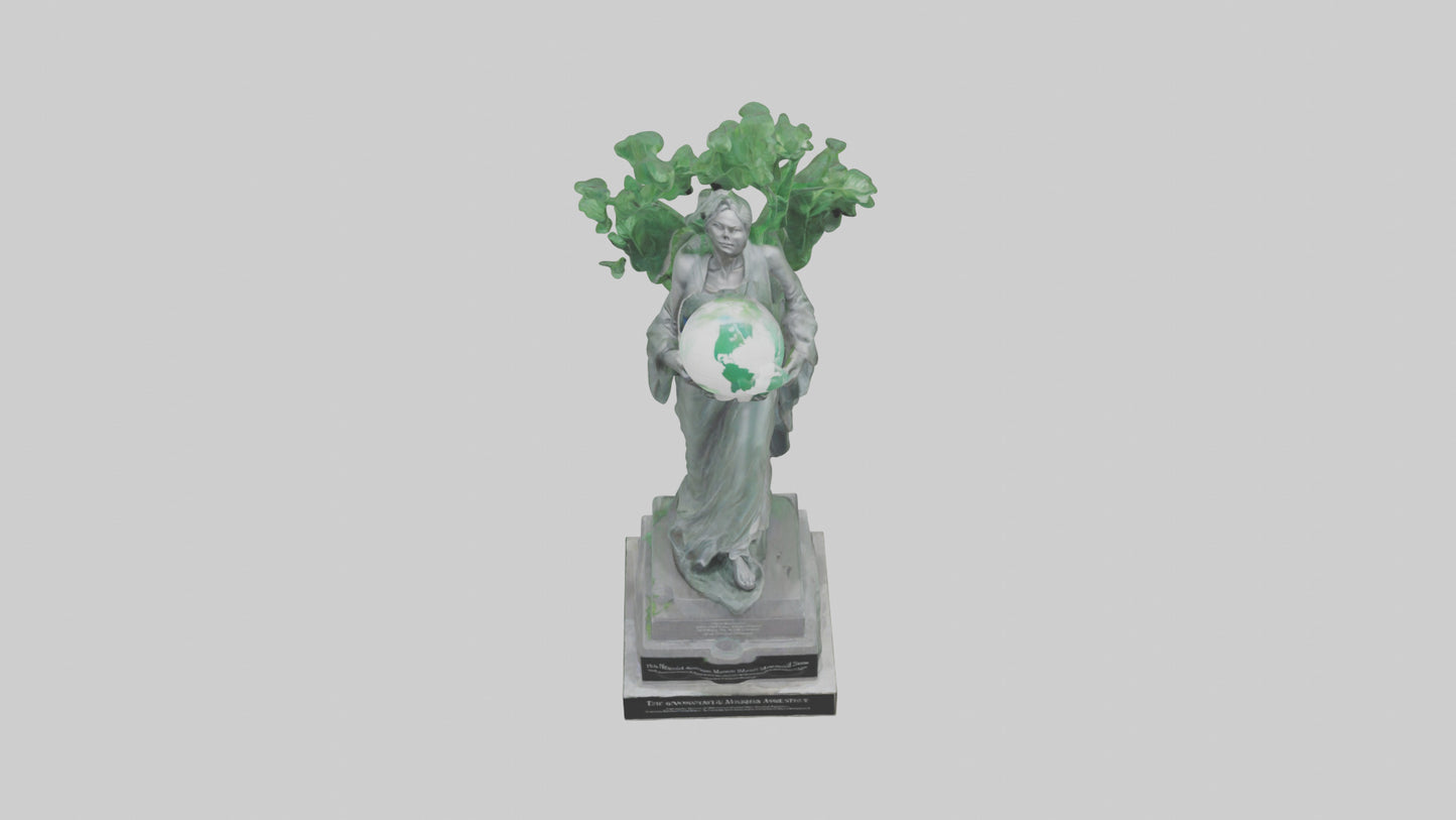 3D model Environmental Awareness Memorial Statue model VR / AR / low-poly