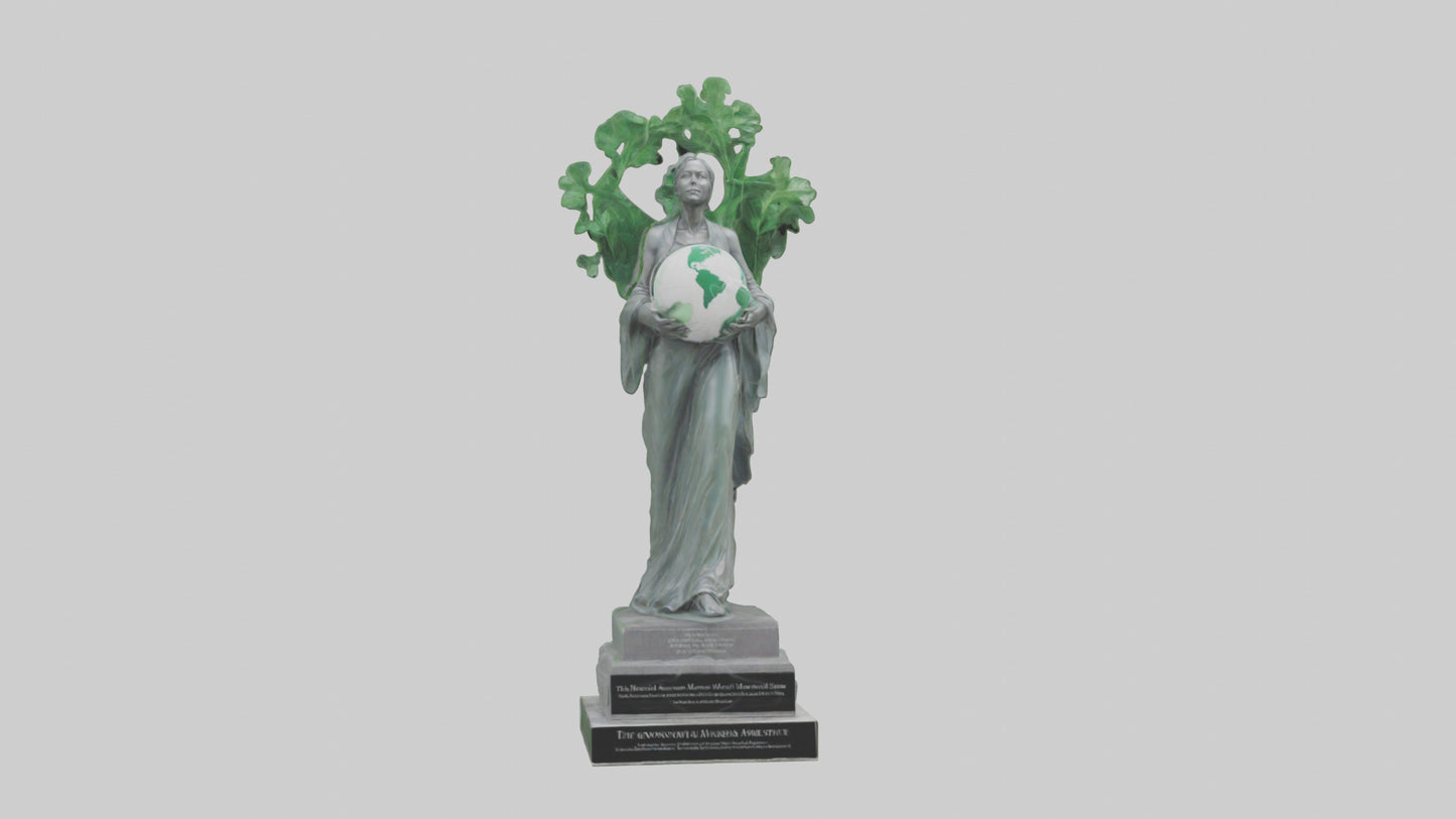 3D model Environmental Awareness Memorial Statue model VR / AR / low-poly