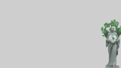 3D model Environmental Awareness Memorial Statue model VR / AR / low-poly