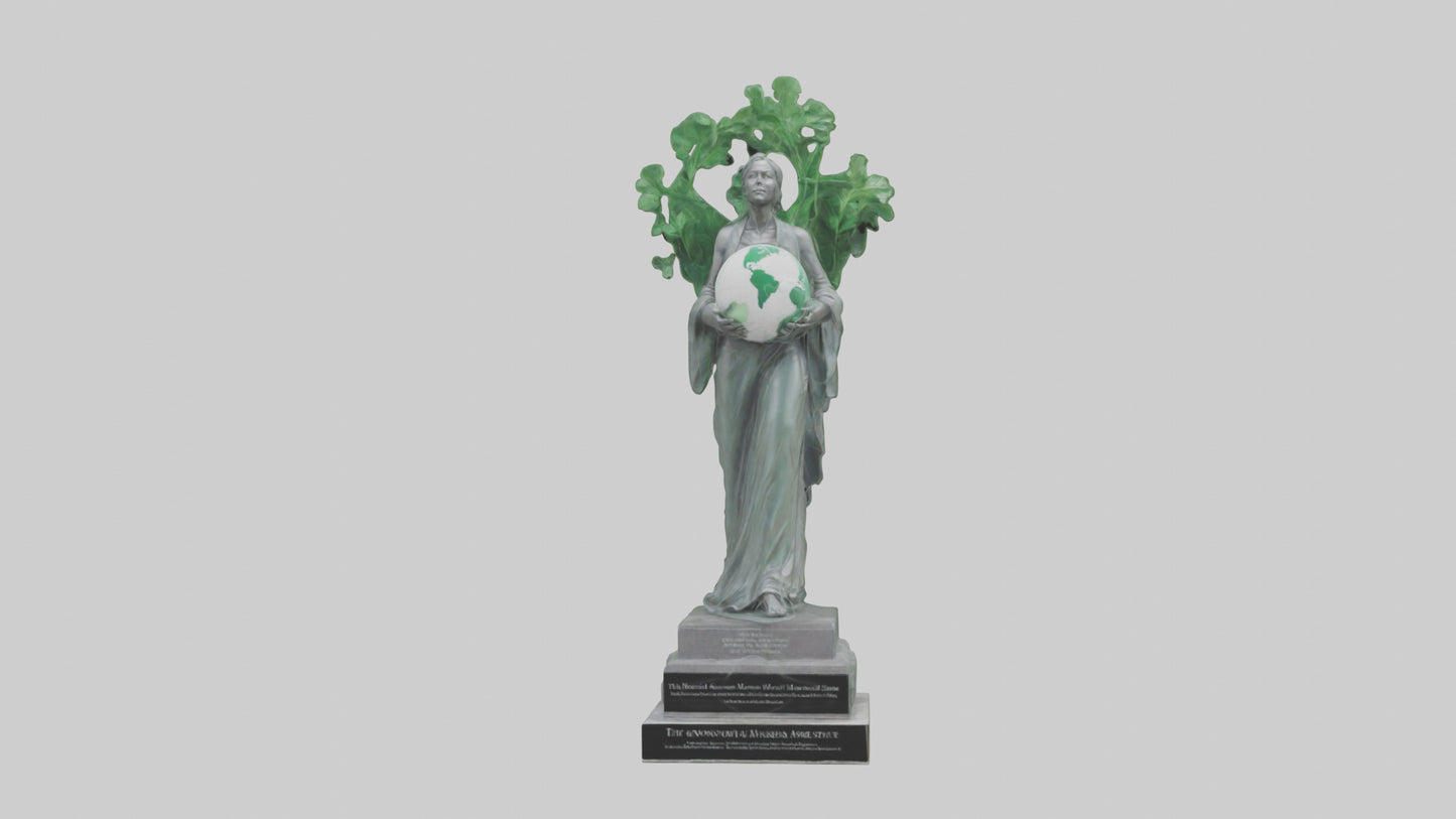 3D model Environmental Awareness Memorial Statue model VR / AR / low-poly