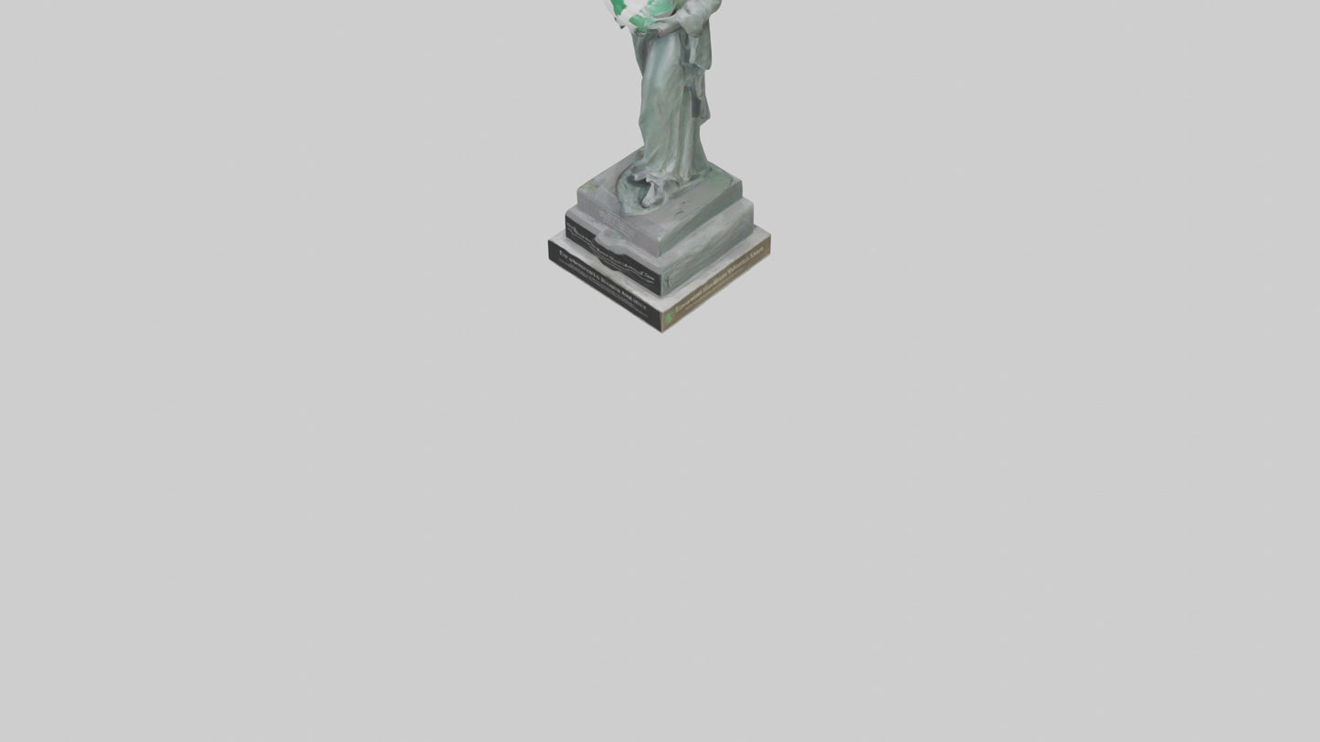 3D model Environmental Awareness Memorial Statue model VR / AR / low-poly