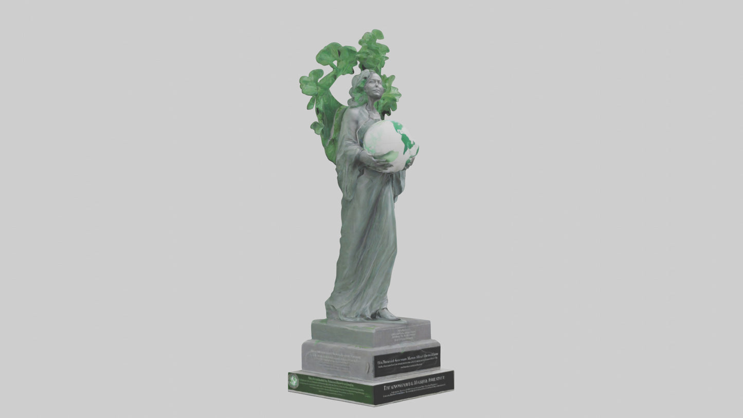 3D model Environmental Awareness Memorial Statue model VR / AR / low-poly