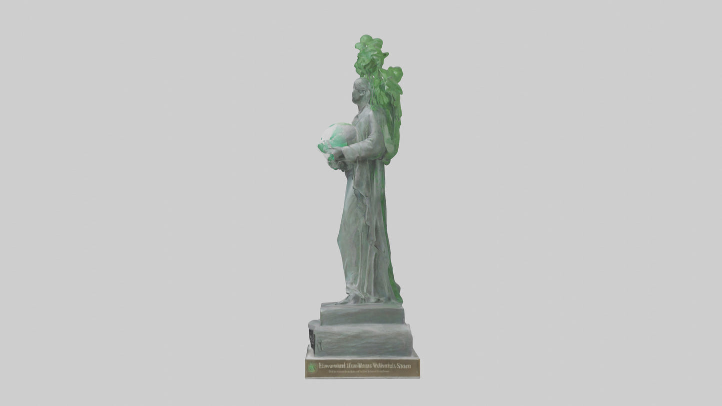 3D model Environmental Awareness Memorial Statue model VR / AR / low-poly