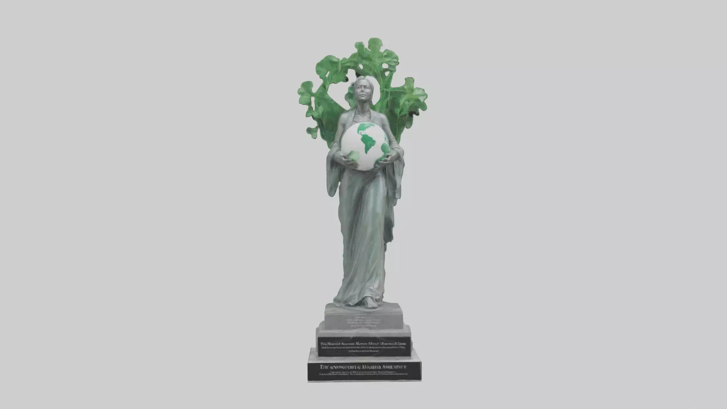 3D model Environmental Awareness Memorial Statue model VR / AR / low-poly