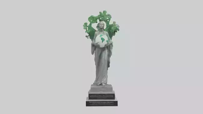3D model Environmental Awareness Memorial Statue model VR / AR / low-poly