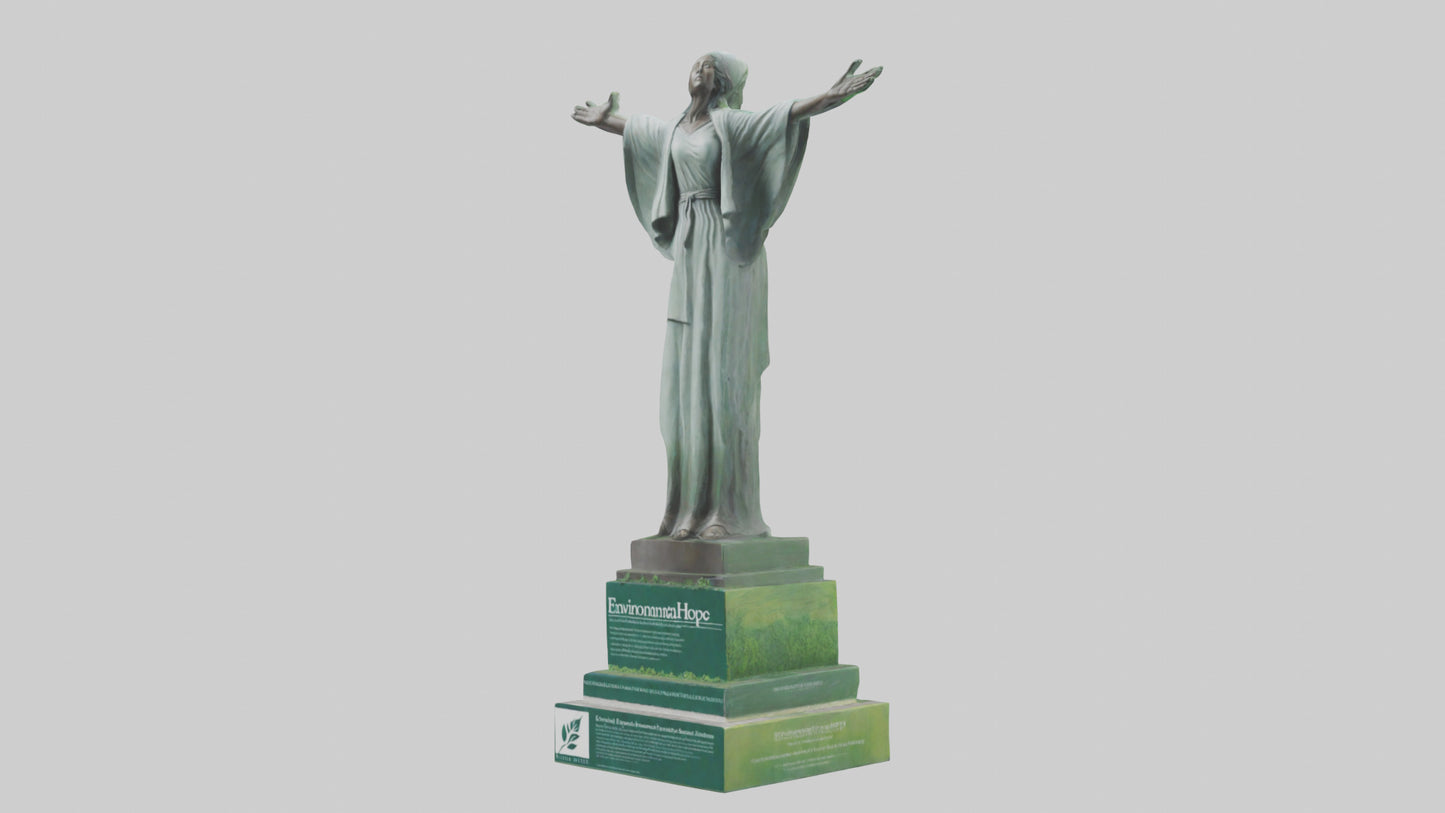 3D model Environmental Hope Statue model VR / AR / low-poly