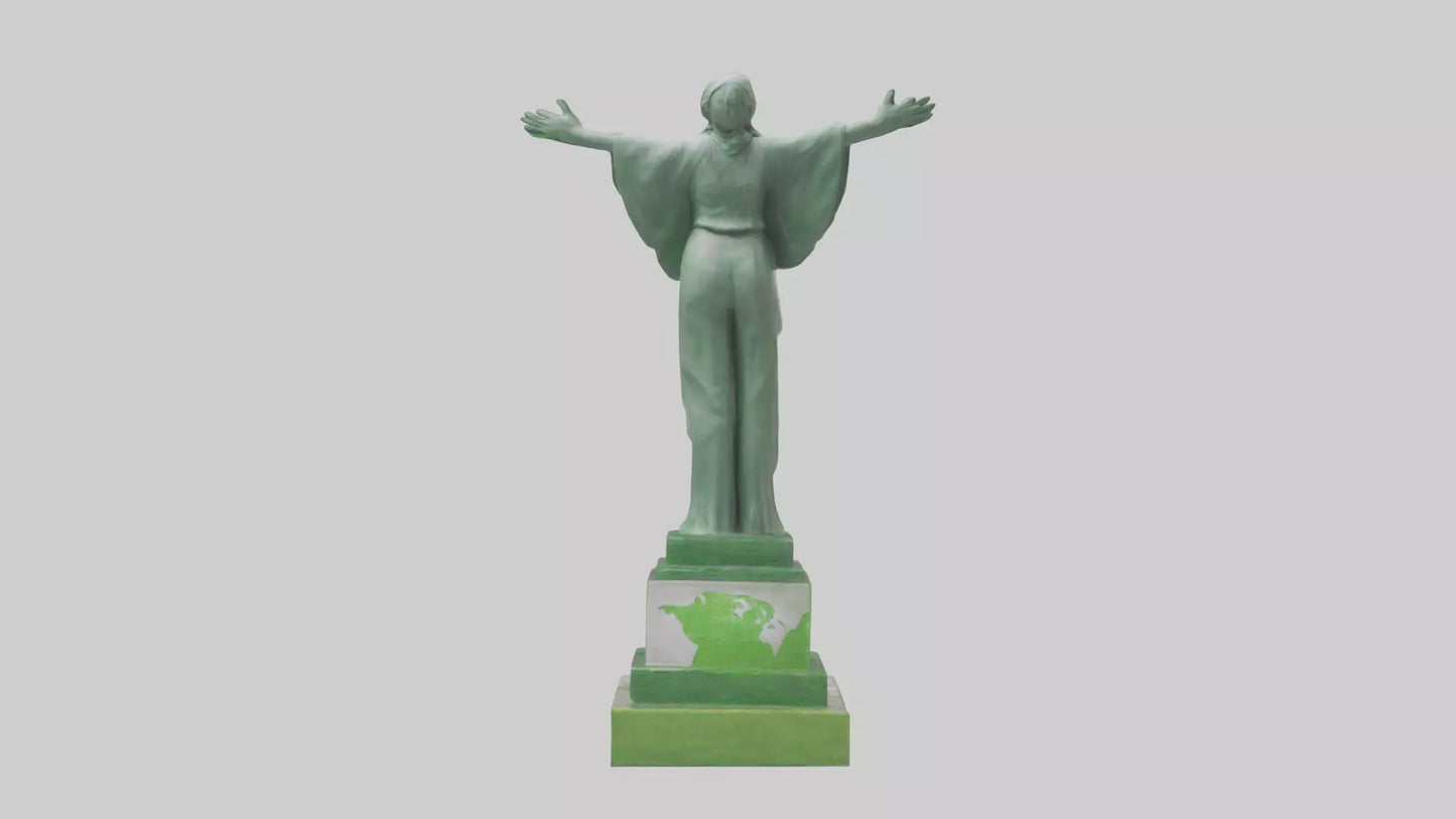 3D model Environmental Hope Statue model VR / AR / low-poly