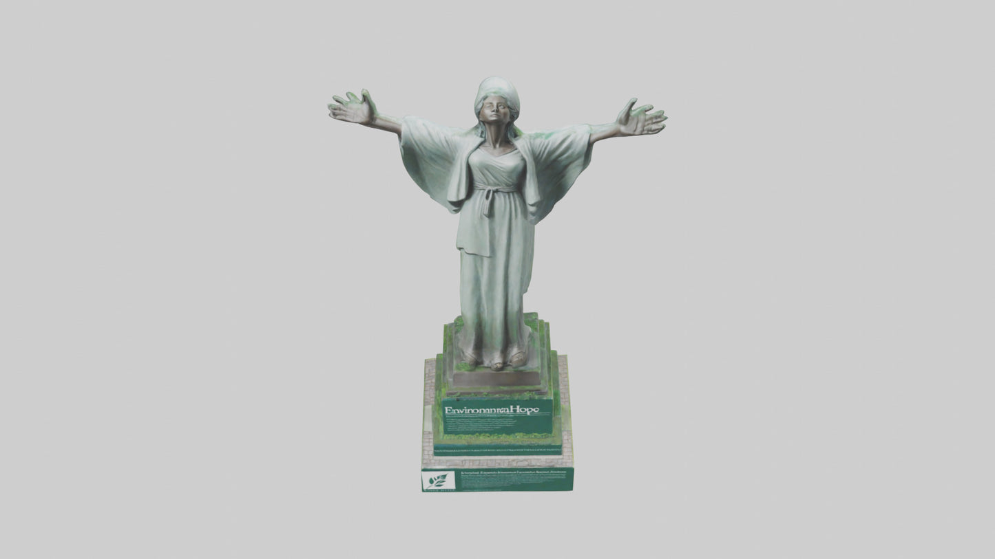 3D model Environmental Hope Statue model VR / AR / low-poly