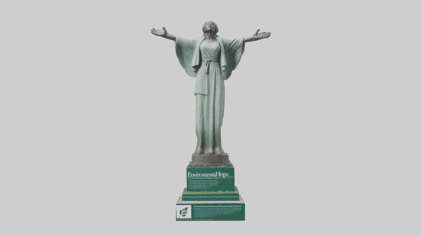 3D model Environmental Hope Statue model VR / AR / low-poly