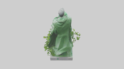 3D model Environmental Protection Hero Statue model VR / AR / low-poly