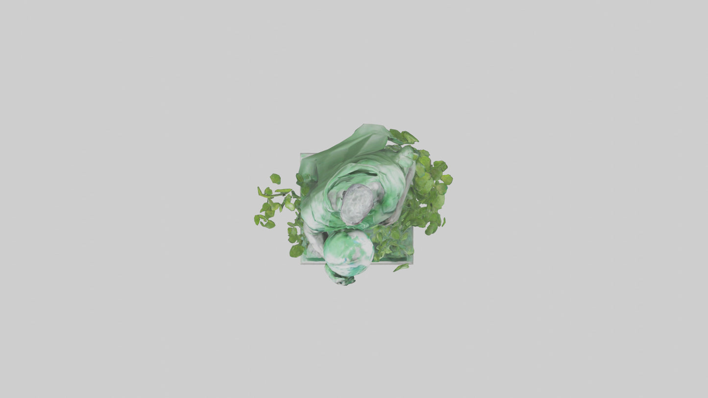 3D model Environmental Protection Hero Statue model VR / AR / low-poly