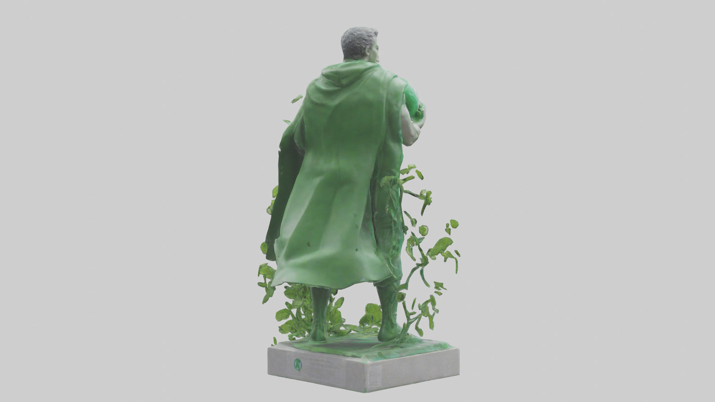 3D model Environmental Protection Hero Statue model VR / AR / low-poly