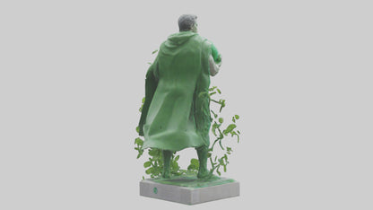 3D model Environmental Protection Hero Statue model VR / AR / low-poly