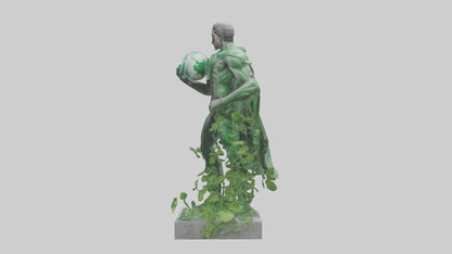 3D model Environmental Protection Hero Statue model VR / AR / low-poly