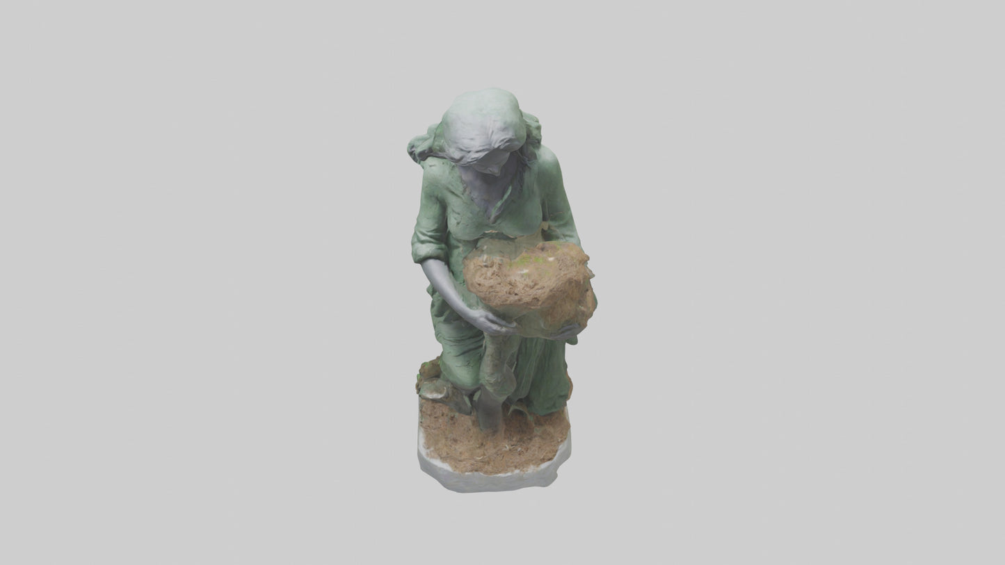 3D model Environmental Restoration Statue model VR / AR / low-poly