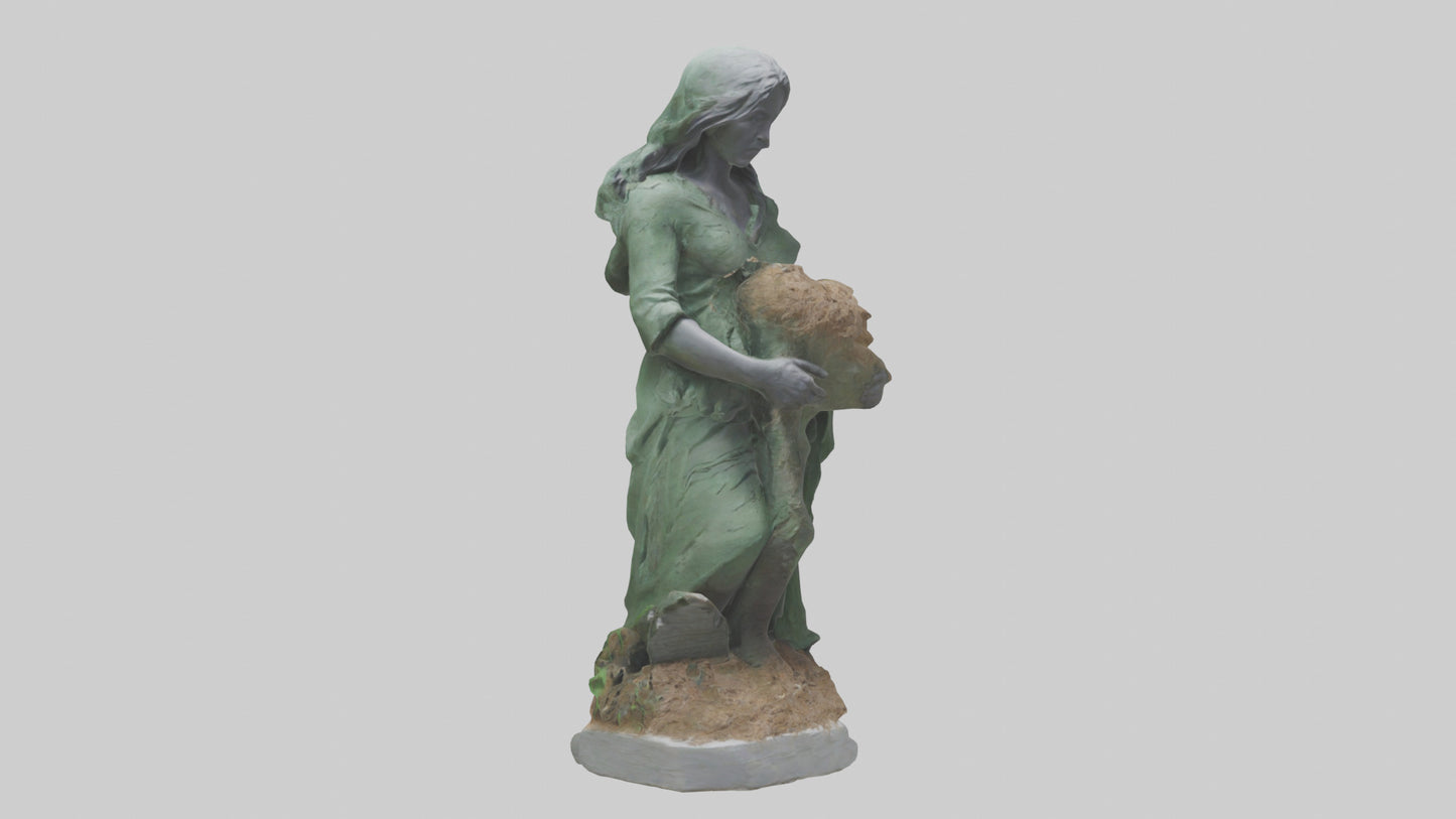 3D model Environmental Restoration Statue model VR / AR / low-poly