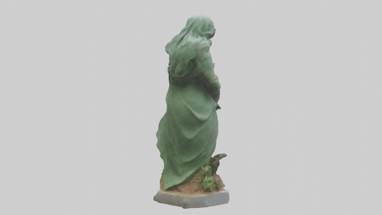 3D model Environmental Restoration Statue model VR / AR / low-poly